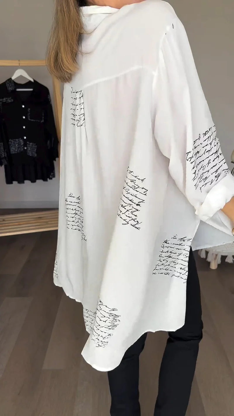 2024 New Letter Print Fashion Lapel Shirt (Buy 2 Free Shipping)