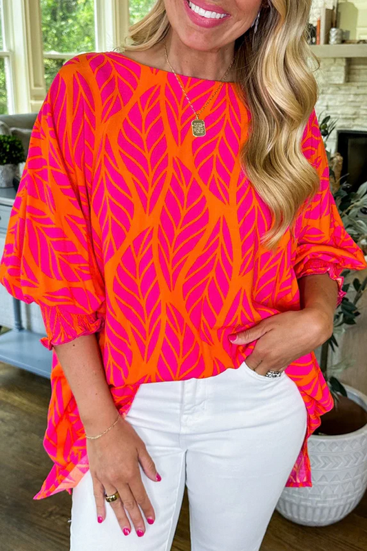 Women's Oversized Printed Flowy Blouse (Buy 2 Free Shipping)