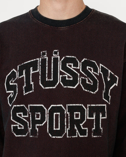 2 TONE COTTON MESH CREW