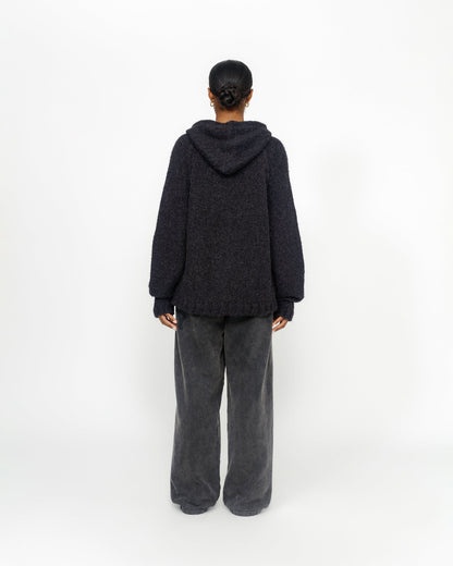 CHUNKY KNIT ZIP HOODIE