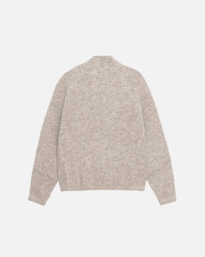 WOOL BLEND SHERPA MOCK NECK