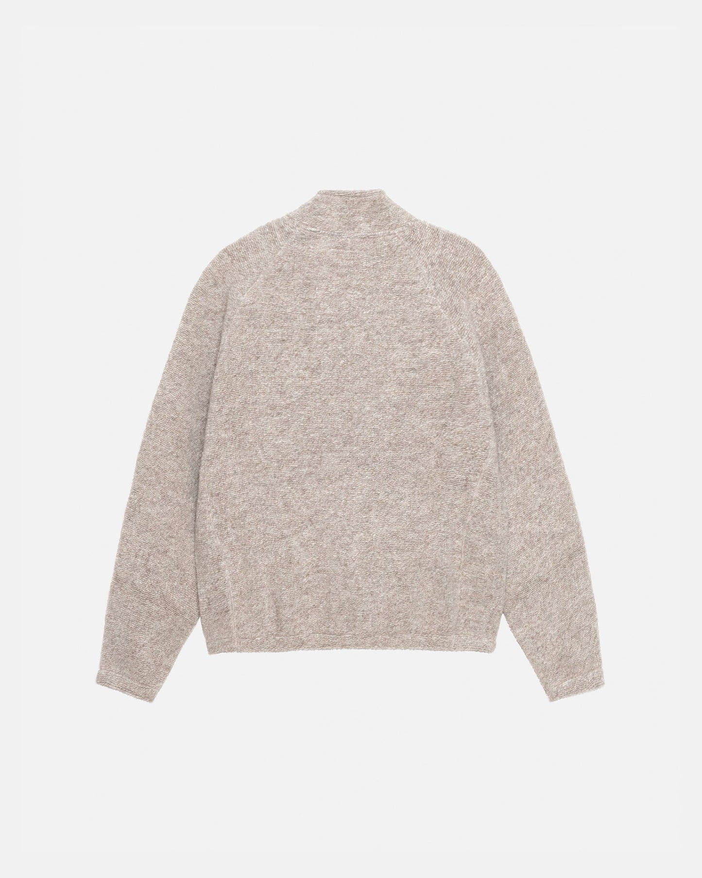 WOOL BLEND SHERPA MOCK NECK