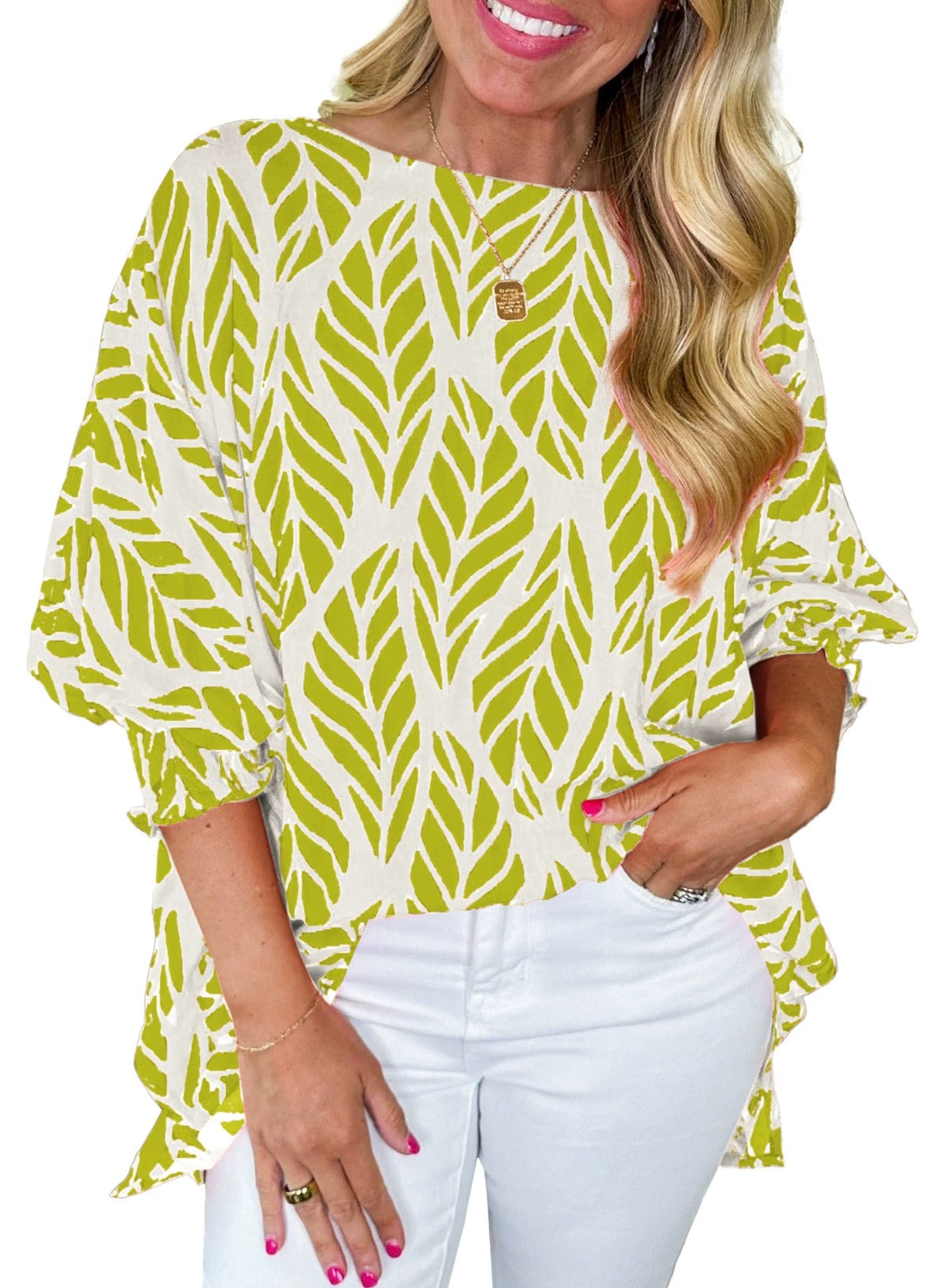 Women's Oversized Printed Flowy Blouse (Buy 2 Free Shipping)