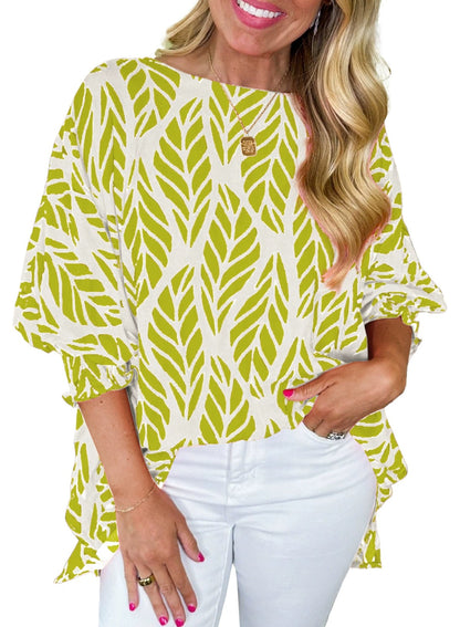 Women's Oversized Printed Flowy Blouse (Buy 2 Free Shipping)