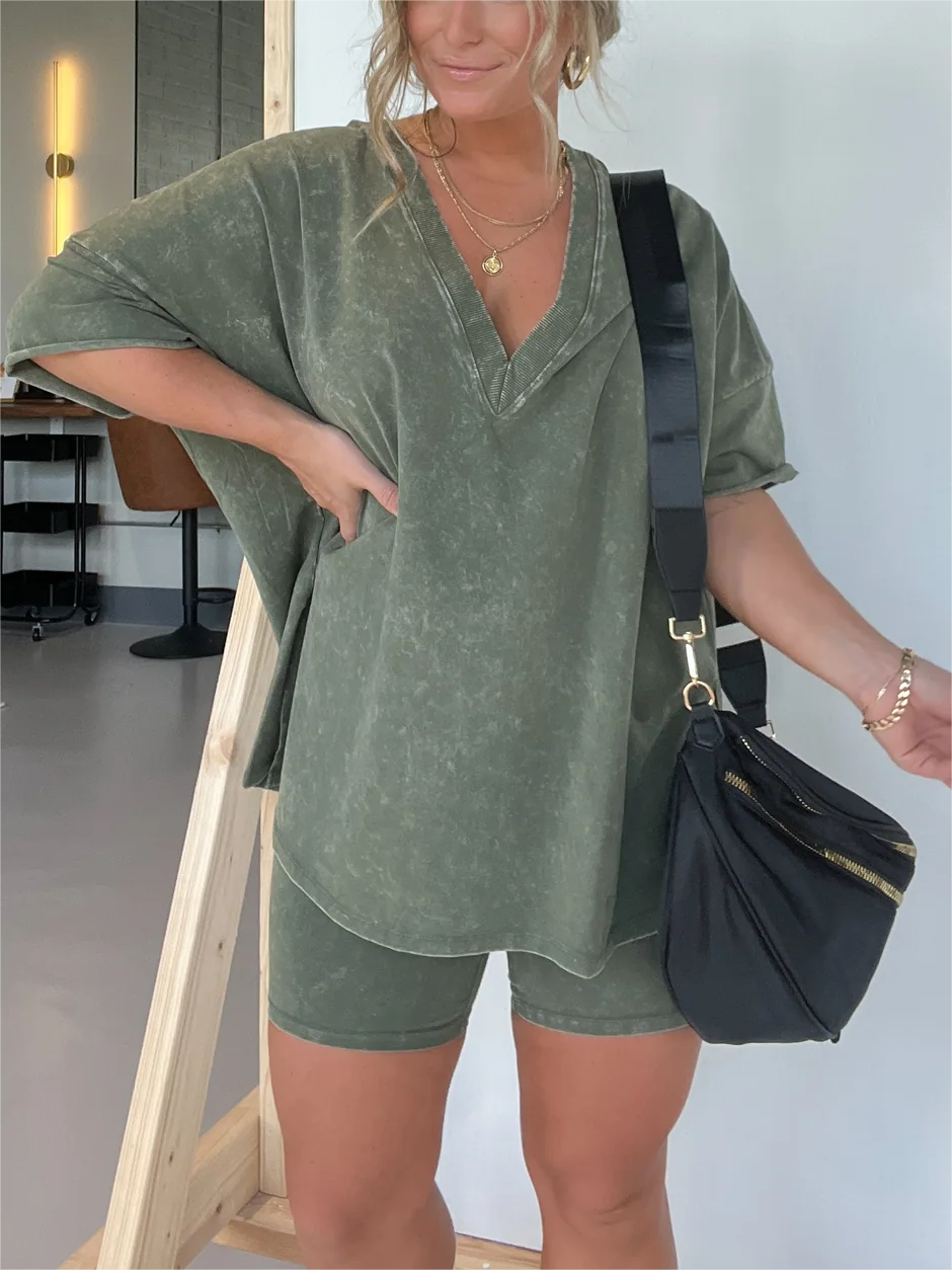 Women's Summer Washed Set