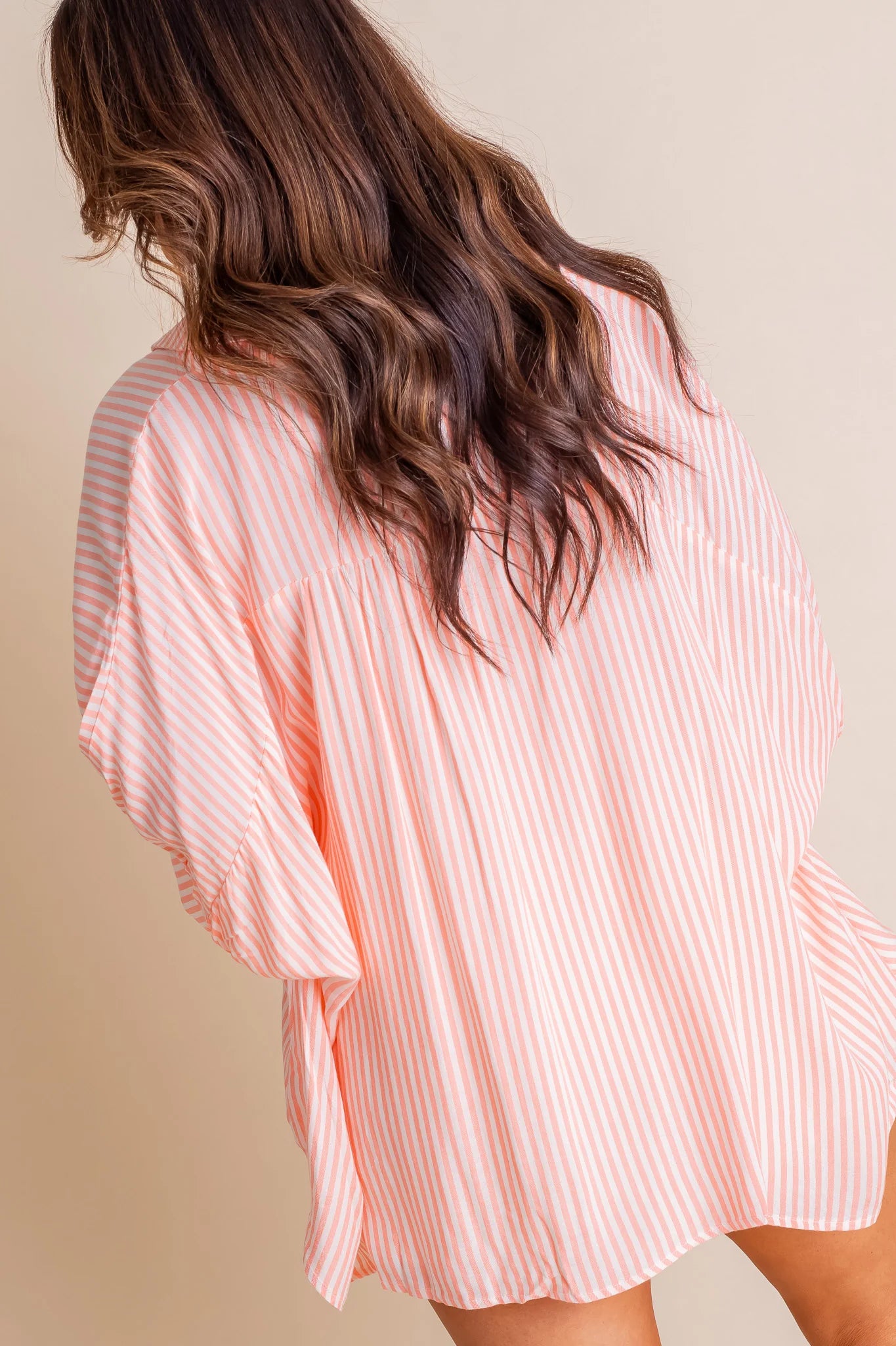 Women's Oversized Striped Button-down Shirt (Buy 2 Free Shipping)