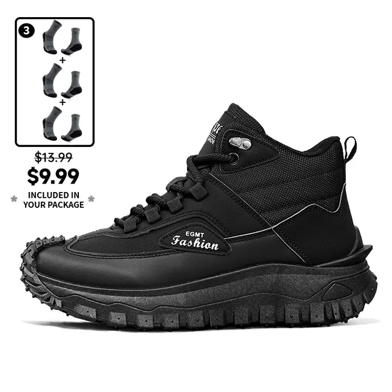 (⏰Limited Time Sale 70% OFF) Men’s Work Hiking Boots – Waterproof, Non-Slip, Puncture and Smash Resistant, Wide Toe, Arch Support – Ideal for Daily Wear and Outdoor Adventures