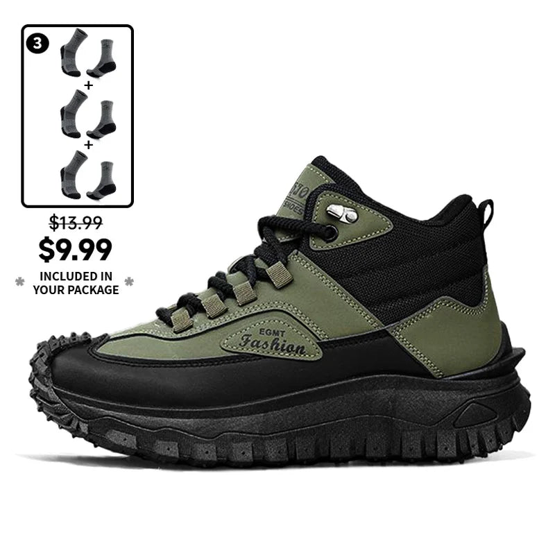 (⏰Limited Time Sale 70% OFF) Men’s Work Hiking Boots – Waterproof, Non-Slip, Puncture and Smash Resistant, Wide Toe, Arch Support – Ideal for Daily Wear and Outdoor Adventures