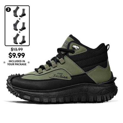 (⏰Limited Time Sale 70% OFF) Men’s Work Hiking Boots – Waterproof, Non-Slip, Puncture and Smash Resistant, Wide Toe, Arch Support – Ideal for Daily Wear and Outdoor Adventures
