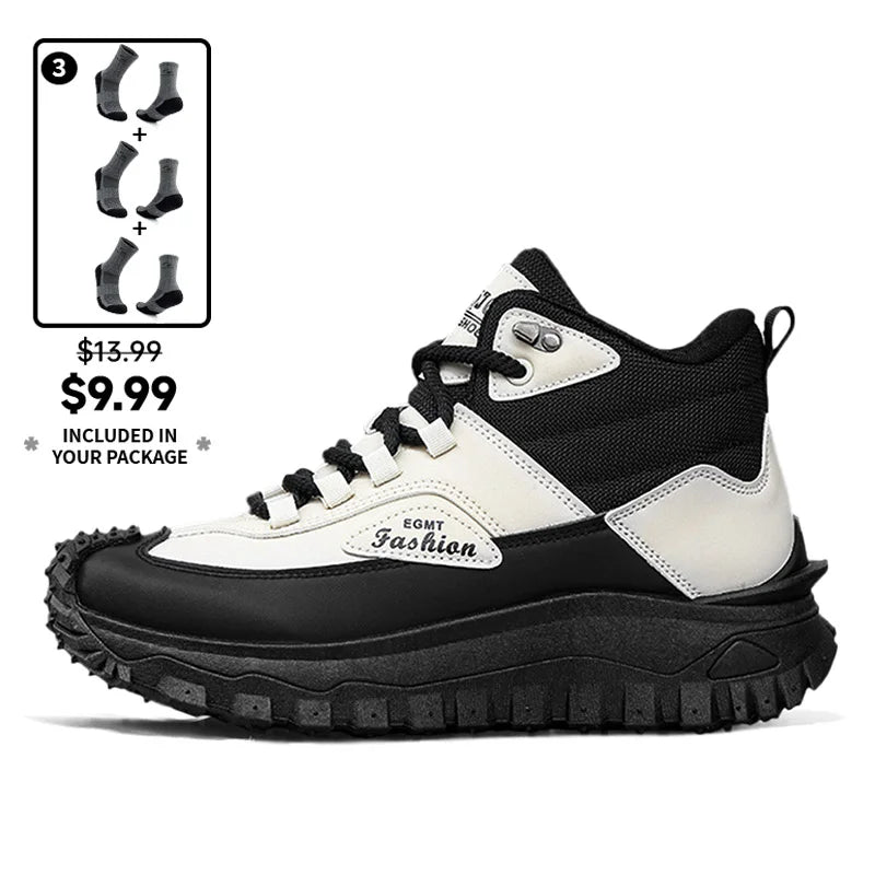 (⏰Limited Time Sale 70% OFF) Men’s Work Hiking Boots – Waterproof, Non-Slip, Puncture and Smash Resistant, Wide Toe, Arch Support – Ideal for Daily Wear and Outdoor Adventures